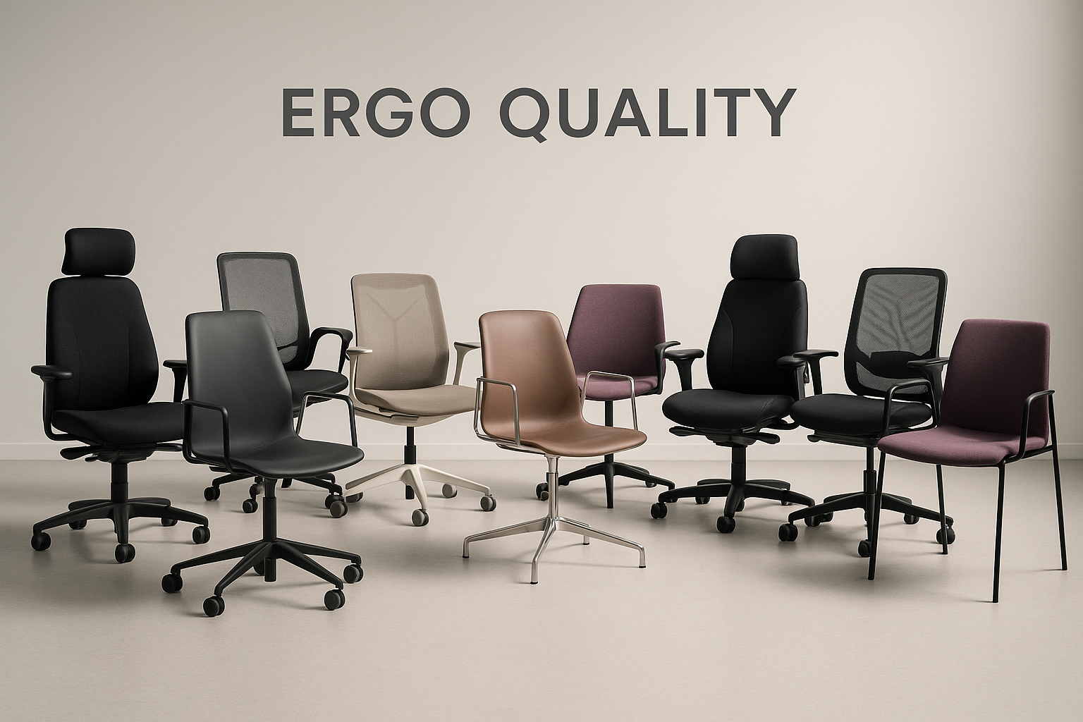 Bakgrunnsbilde med ERGO QUALITY stoler